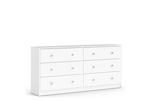 May Chest of 6 Drawers (3+3) in White