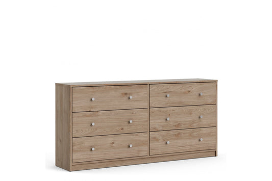 May Chest of 6 Drawers (3+3) in Jackson Hickory Oak