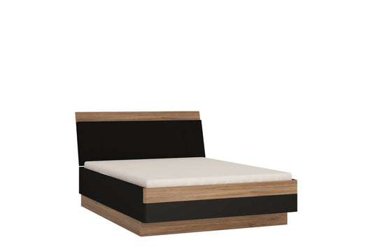 Monaco 140 cm double bed in Oak and Black