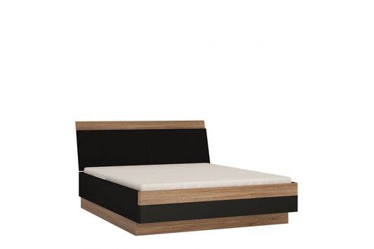 Monaco 160 cm king size bed in Oak and Black