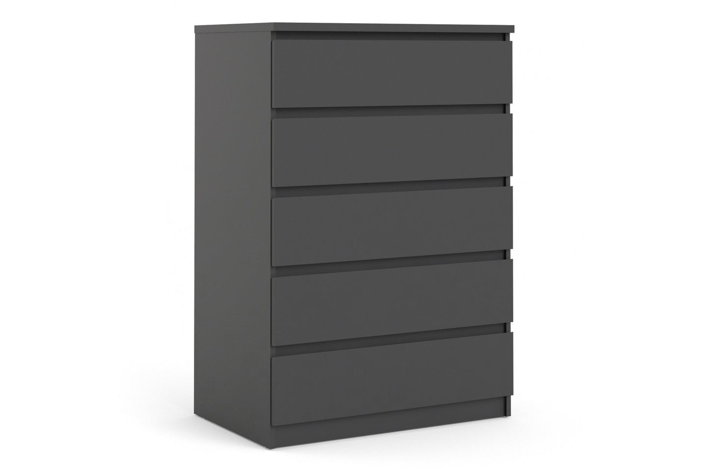 Naia Chest of 5 Drawers in Black Matt