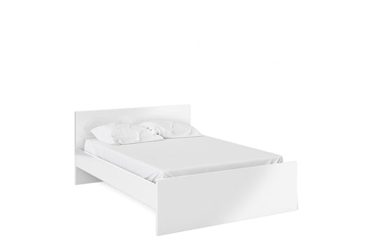 Naia Double Bed 4ft6 (140 x 190) in White High Gloss