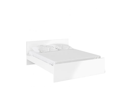 Naia Euro King Bed (160 x 200) in White High Gloss