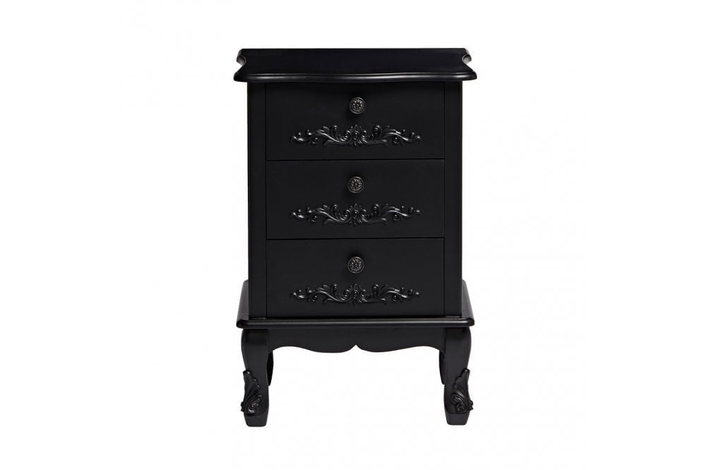 Antoinette 3 Drawer Chest Black