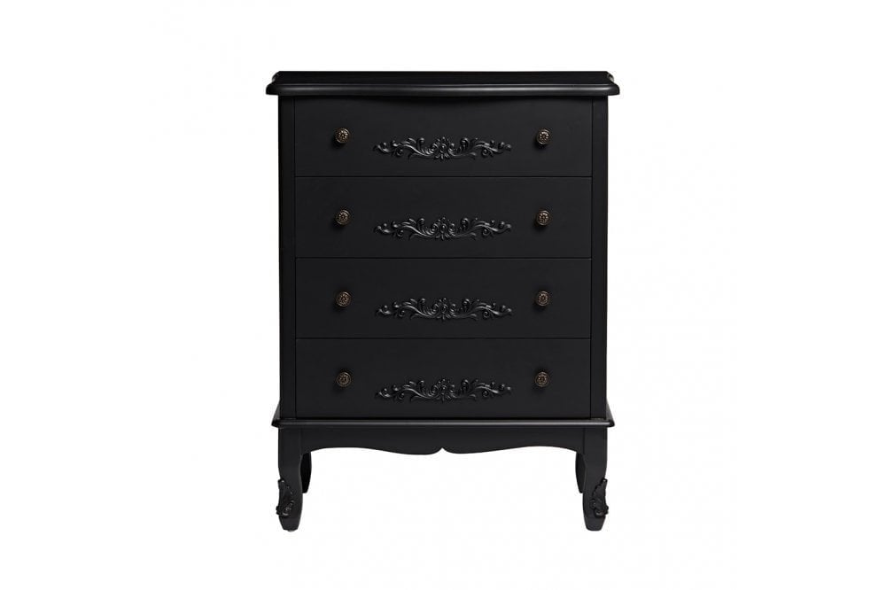 Antoinette 4 Drawer Chest Black
