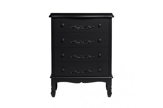 Antoinette 4 Drawer Chest Black