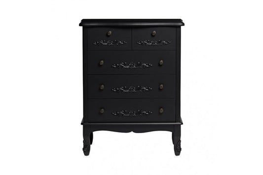 Antoinette 5 Large Drawer Chest Black