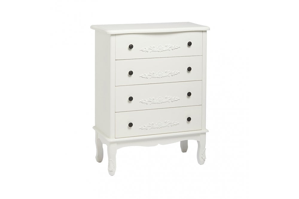 Antoinette 4 Drawer Chest White