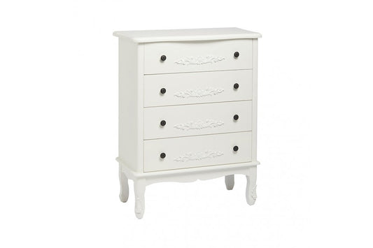 Antoinette 4 Drawer Chest White