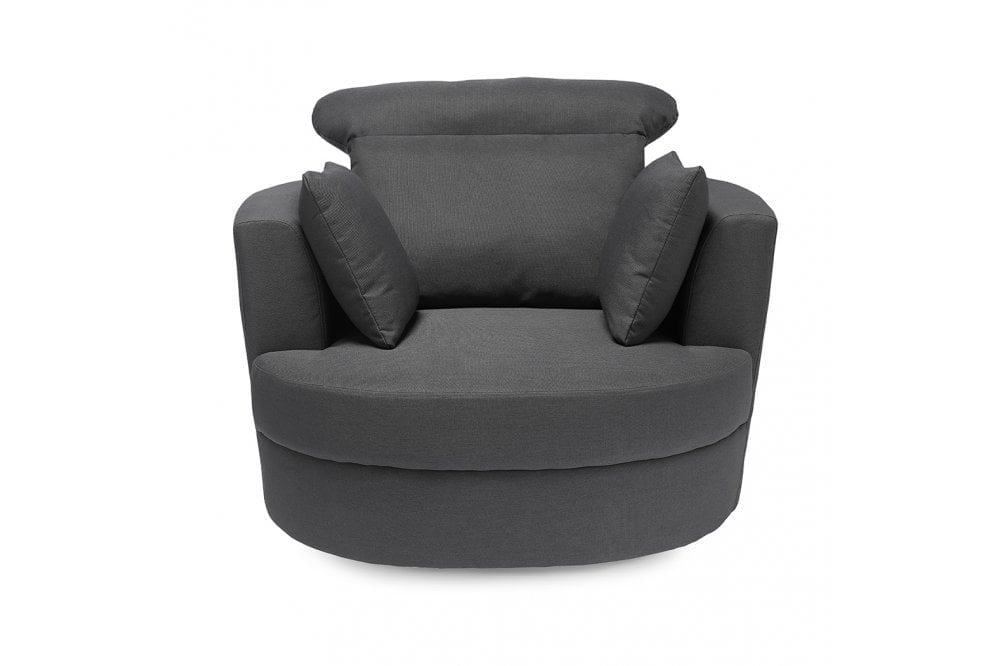 Bliss Large Swivel Chair Grey