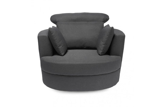 Bliss Large Swivel Chair Grey