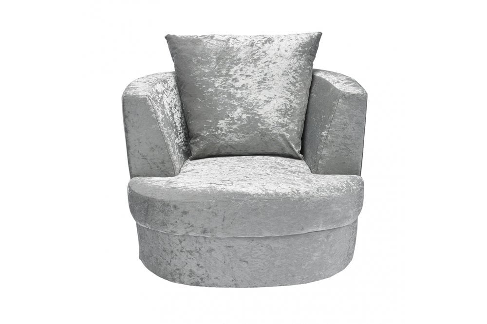 Bliss Small Swivel Chair Silver