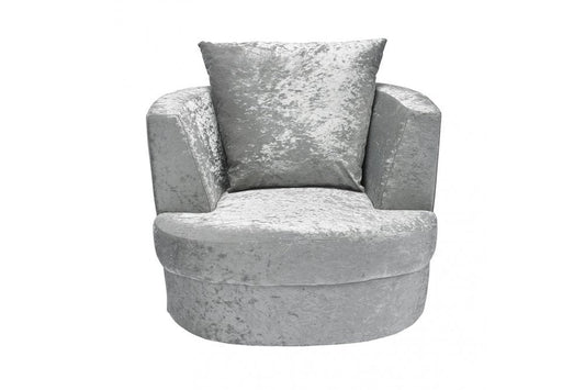 Bliss Small Swivel Chair Silver