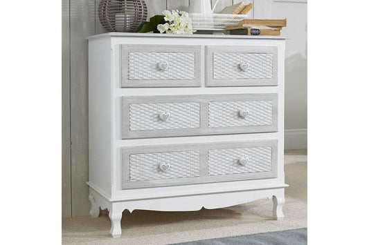 Brittany 2+2 Chest White-Grey
