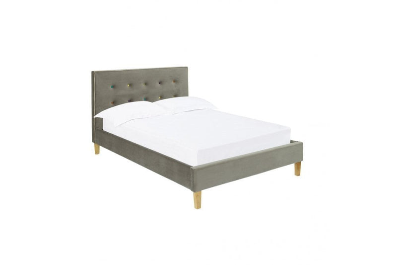 Camden 4.6 Double Bed Grey - Furniture Instore