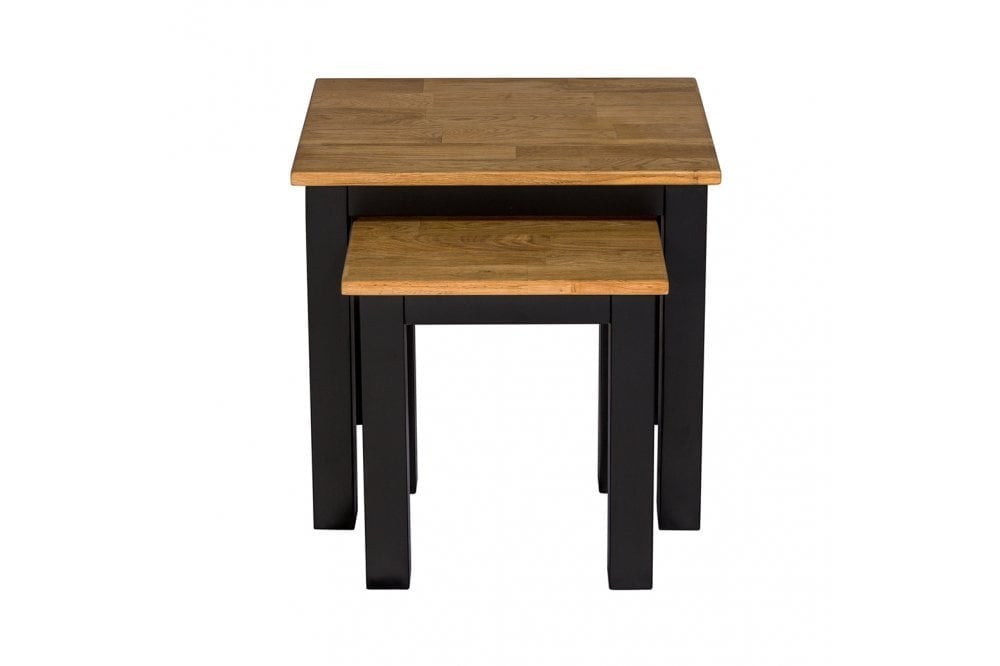 Copenhagen Nest of Tables Black Frame-Oiled Wood
