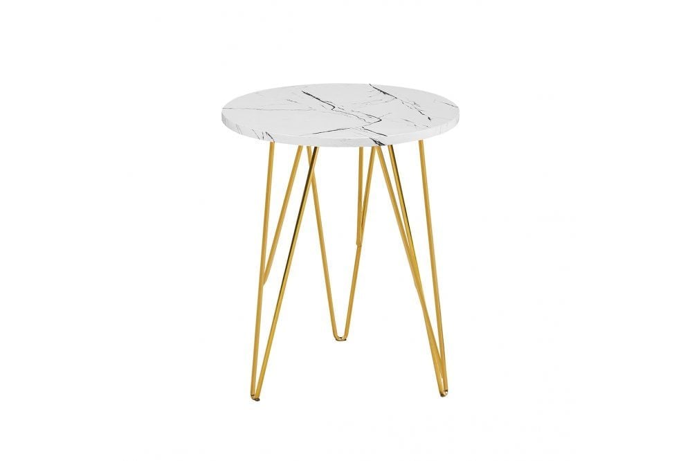 Fusion Lamp Table White Marble