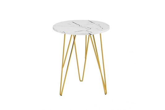 Fusion Lamp Table White Marble