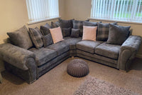 Verona Scatter Grey Fabric Corner Sofa - Furniture Instore