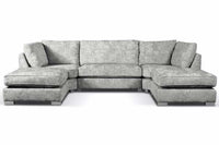 Bishop Silver Alaska Fabric U Shape High Back Corner Sofa - Furniture Instore