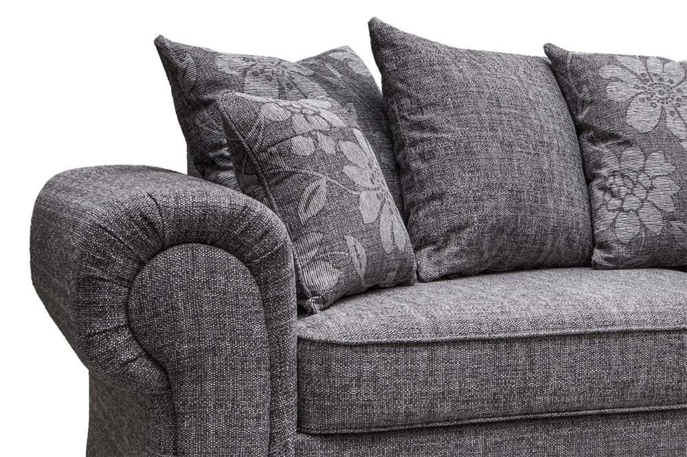 Malmo Grey Fabric 3 Seater Sofa