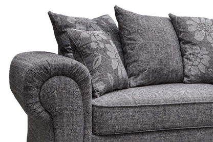 Malmo Grey Fabric 3 Seater Sofa