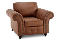 Oakland Tan Suede Armchair