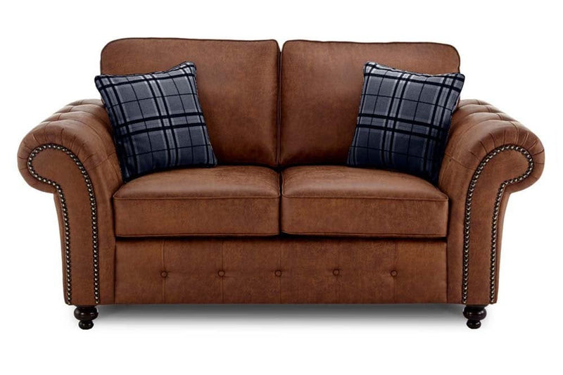 Oakland Tan Suede 2 Seater Sofa - Furniture Instore