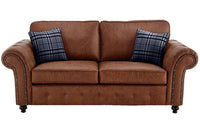 Oakland Tan Suede 3 Seater Sofa - Furniture Instore