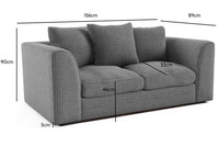 Byron Grey Fabric 2 Seater Sofa - Furniture Instore