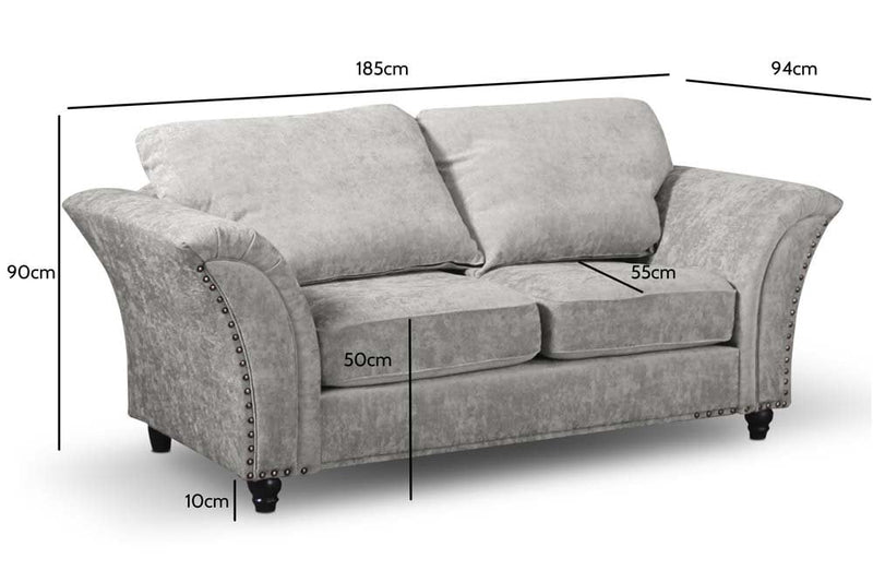Canterbury Truffle Fabric 2 Seater Sofa - Furniture Instore