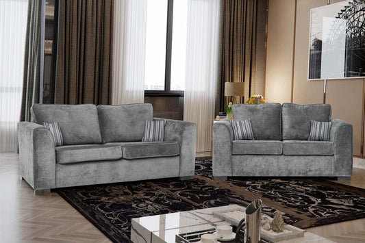 Nancy Grey Fabric 3 Seater Sofa - Furniture Instore