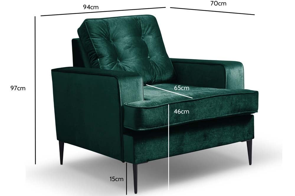 Amy Green Velvet Armchair