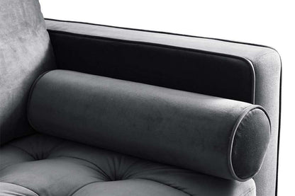 Scott Grey Velvet Corner Sofa LHC