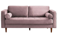 Scott Dusty Rose Velvet 2 Seater Sofa - Furniture Instore