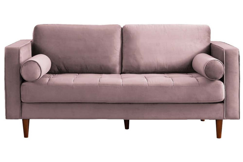 Scott Dusty Rose Velvet 2 Seater Sofa - Furniture Instore
