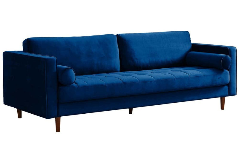 Scott Midnight Velvet 4 Seater Sofa - Furniture Instore