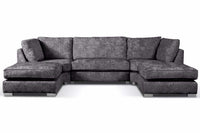 Bishop Coal Alaska Fabric U Shape High Back Corner Sofa - Furniture Instore