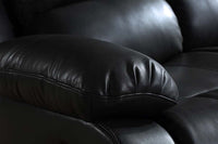 Valencia Black Leather Manual Recliner Armchair - Furniture Instore