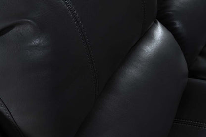 Valencia Black Leather Manual Recliner Armchair - Furniture Instore