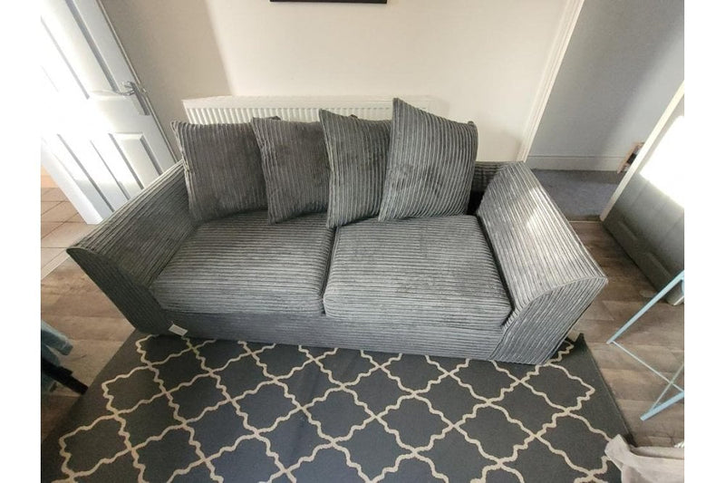 Byron Grey Fabric 3 Seater Sofa - Furniture Instore
