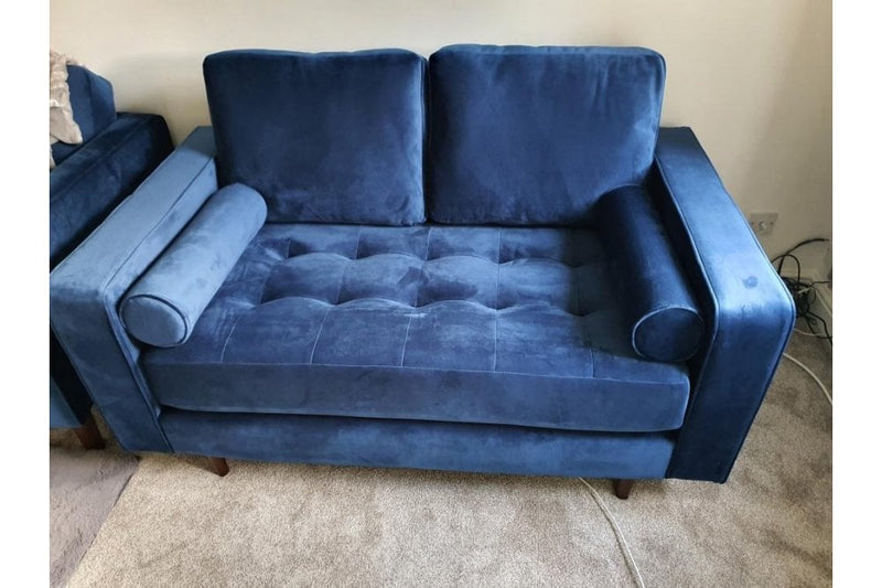 Scott Midnight Velvet 2 Seater Sofa - Furniture Instore