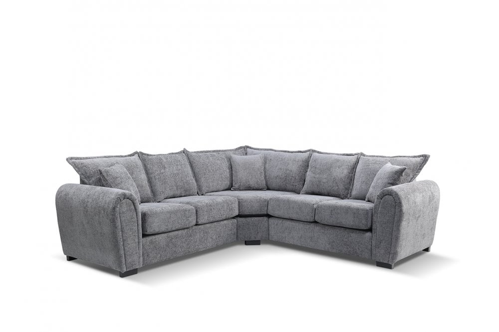 Camden Grey Enzo Fabric Corner Sofa - Furniture Instore