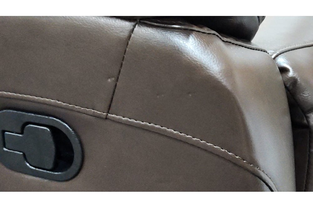 Outlet Roma Brown Leather 2 Seater Recliner