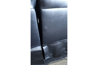 Outlet Roma Black Leather 3 Seater Recliner Sofa