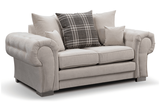 Verona Scatter Back Cream Fabric 2 Seater Sofa - Furniture Instore