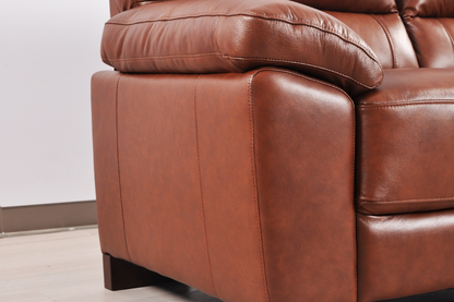 Dalmore Genuine Leather Tan 3+2+1 Seater Sofa Set