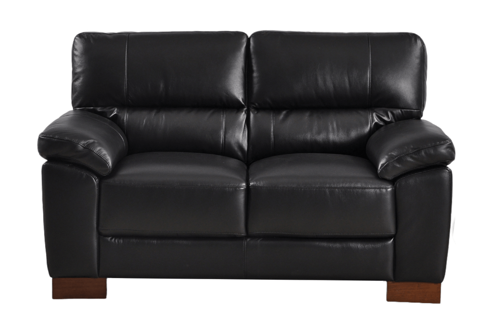 Dalmore Genuine Leather Black 3+2+1 Seater Sofa Set - Furniture Instore