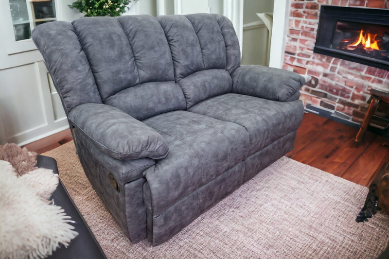 Torino Grey Fabric 2 Seater Recliner Sofa - Furniture Instore