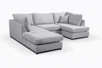 carnaby grey picture u shape showing sofa into a bed